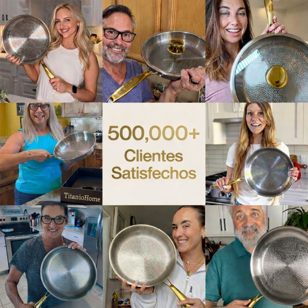 EXCLUSIVO REBAJAS DE VERANO | TitanioHome® Batería de Cocina Clásica de Titanio Completa (20 Piezas)