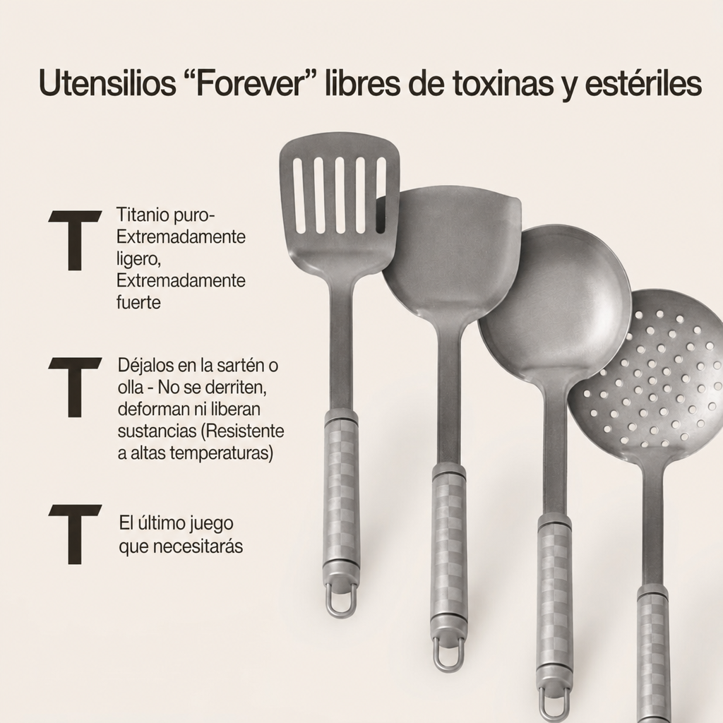 EXCLUSIVO REBAJAS DE VERANO | TitanioHome® Batería de Cocina Clásica de Titanio Completa (20 Piezas)