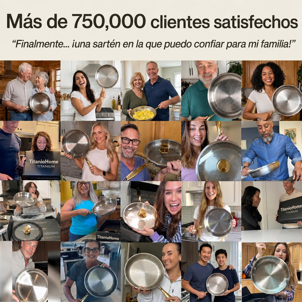 EXCLUSIVO REBAJAS DE VERANO | TitanioHome® Sartén Clásica Pro de Titanio Puro