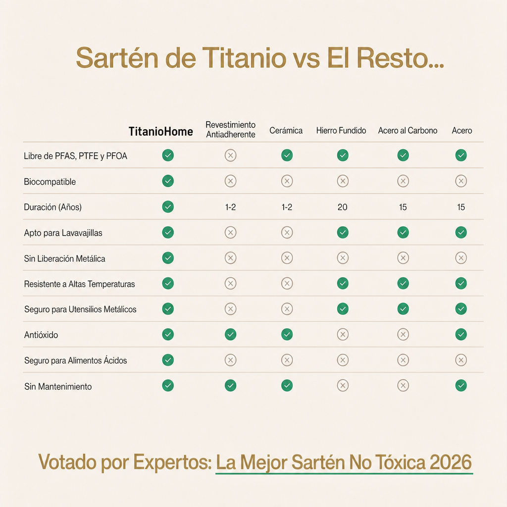 EXCLUSIVO REBAJAS DE VERANO | TitanioHome® Sartén Clásica Pro de Titanio Puro