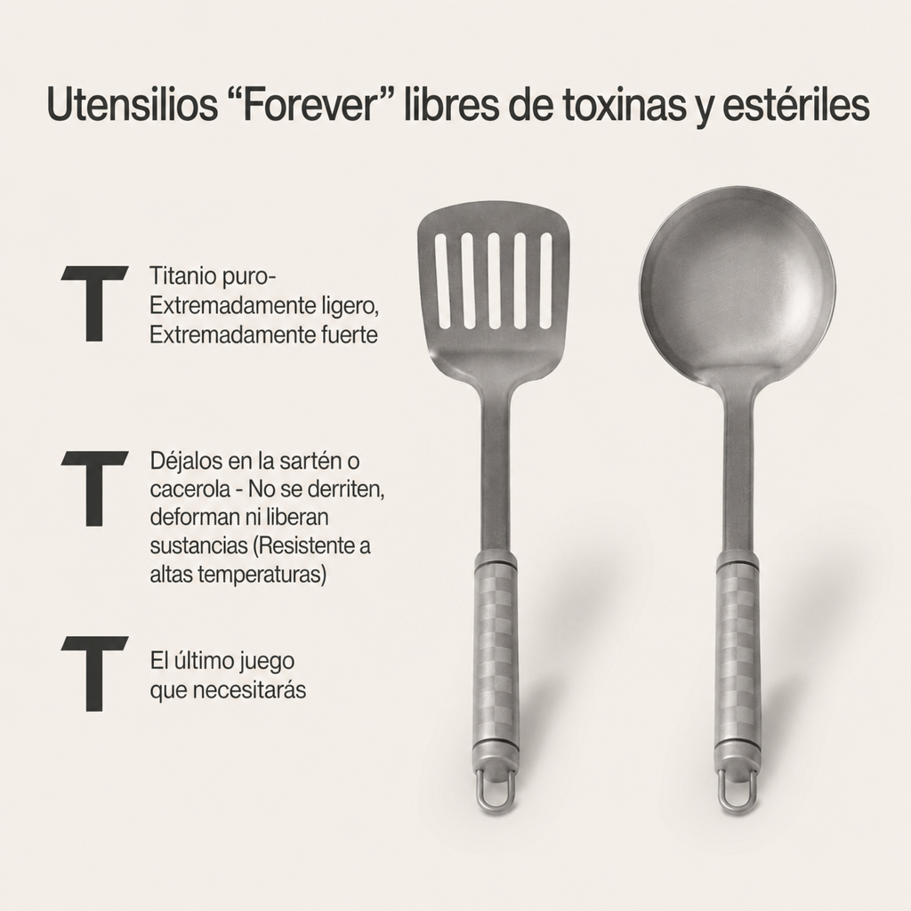 EXCLUSIVO REBAJAS DE VERANO | TitanioHome® Set Dúo de Sartenes de Titanio Puro para el Día a Día (10 Piezas)
