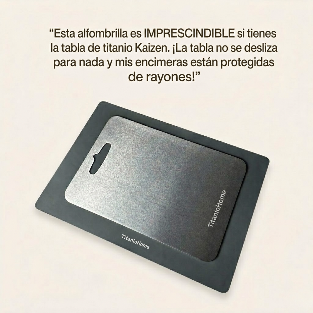 TitanioHome Alfombrilla Antideslizante para Tabla (Silicona Premium)