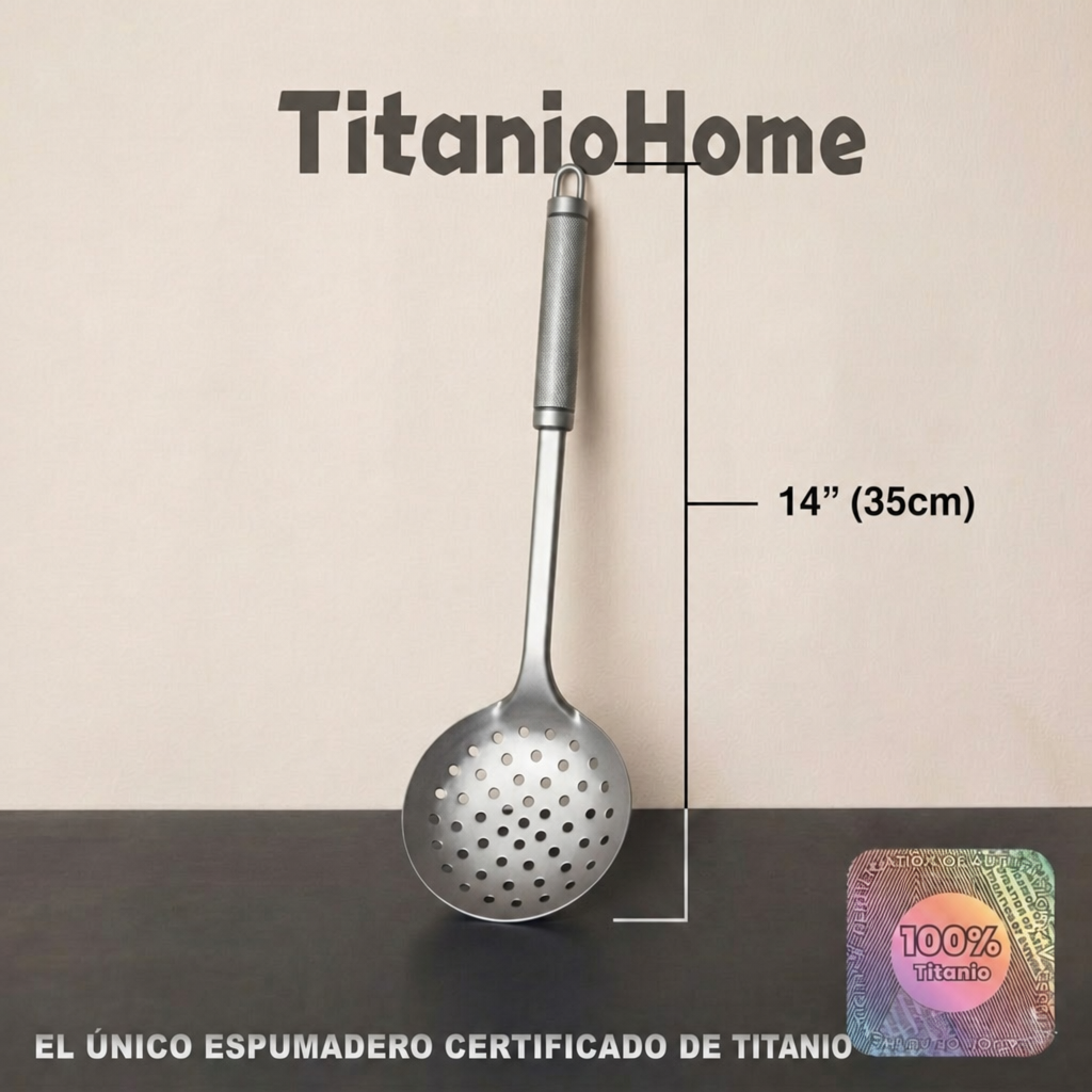 TitanioHome Espátula / Utensilios 100% Titanio Puro.