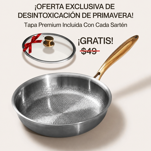 TitanioHome® Sartén Nutri Pro 2.0 de Titanio Martillado