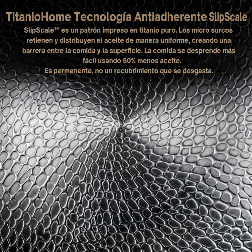TitanioHome® Sartén Nutri Pro 2.0 de Titanio Martillado
