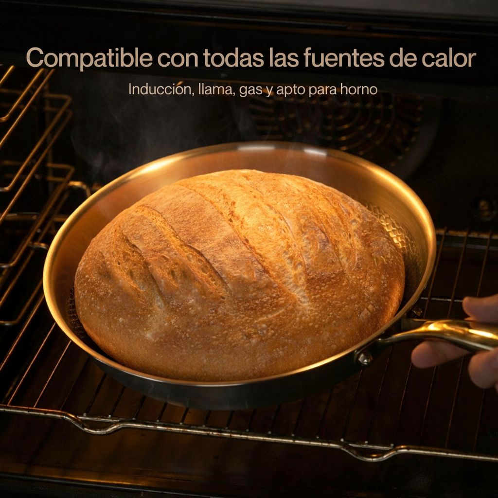TitanioHome® Wok Pro de Titanio Puro Certificado
