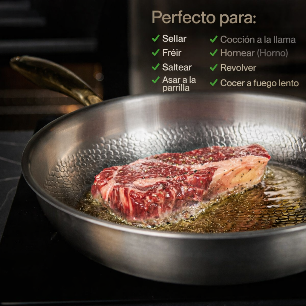 TitanioHome® Wok Pro de Titanio Puro Certificado