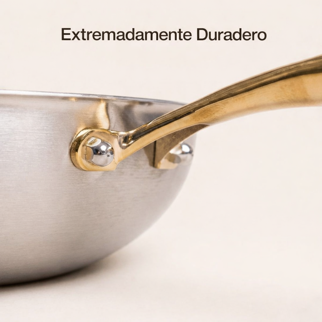 TitanioHome® Wok Pro de Titanio Puro Certificado