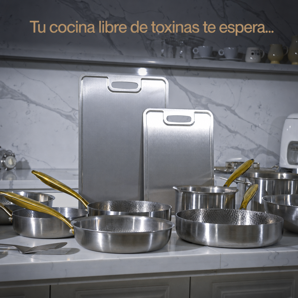 TitanioHome® Wok Pro de Titanio Puro Certificado