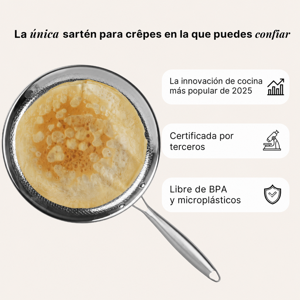 Sartén de Crepes Pro de Titanio Martillado