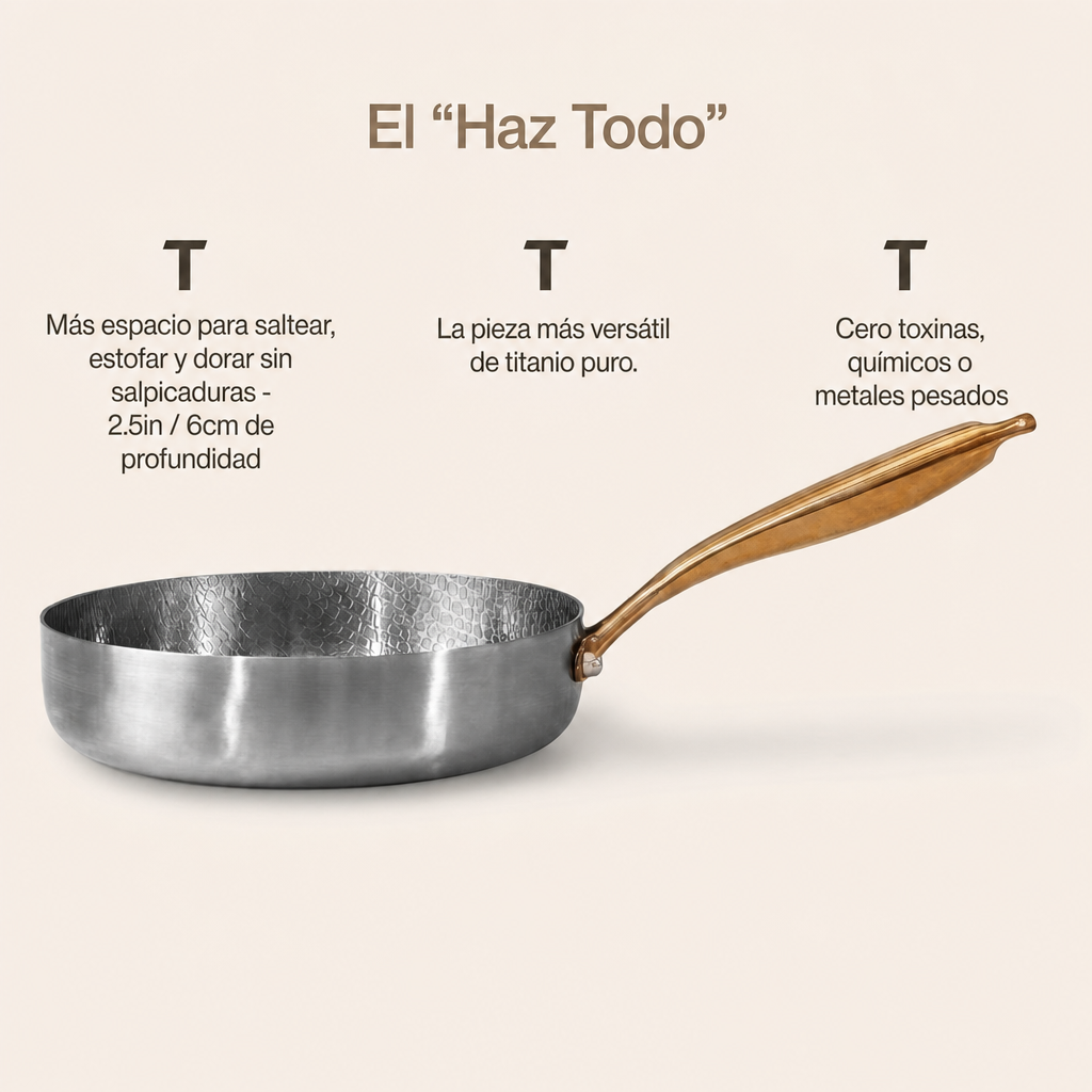 Sartén TitanioHome® Honda Pro de Titanio Puro