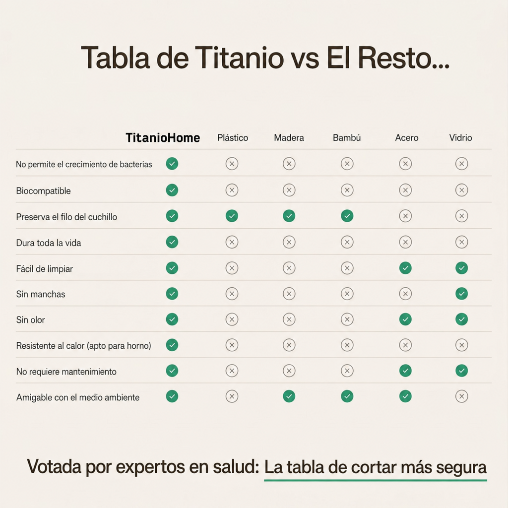 Set de Tablas de Cortar de Titanio Puro (3 Piezas)