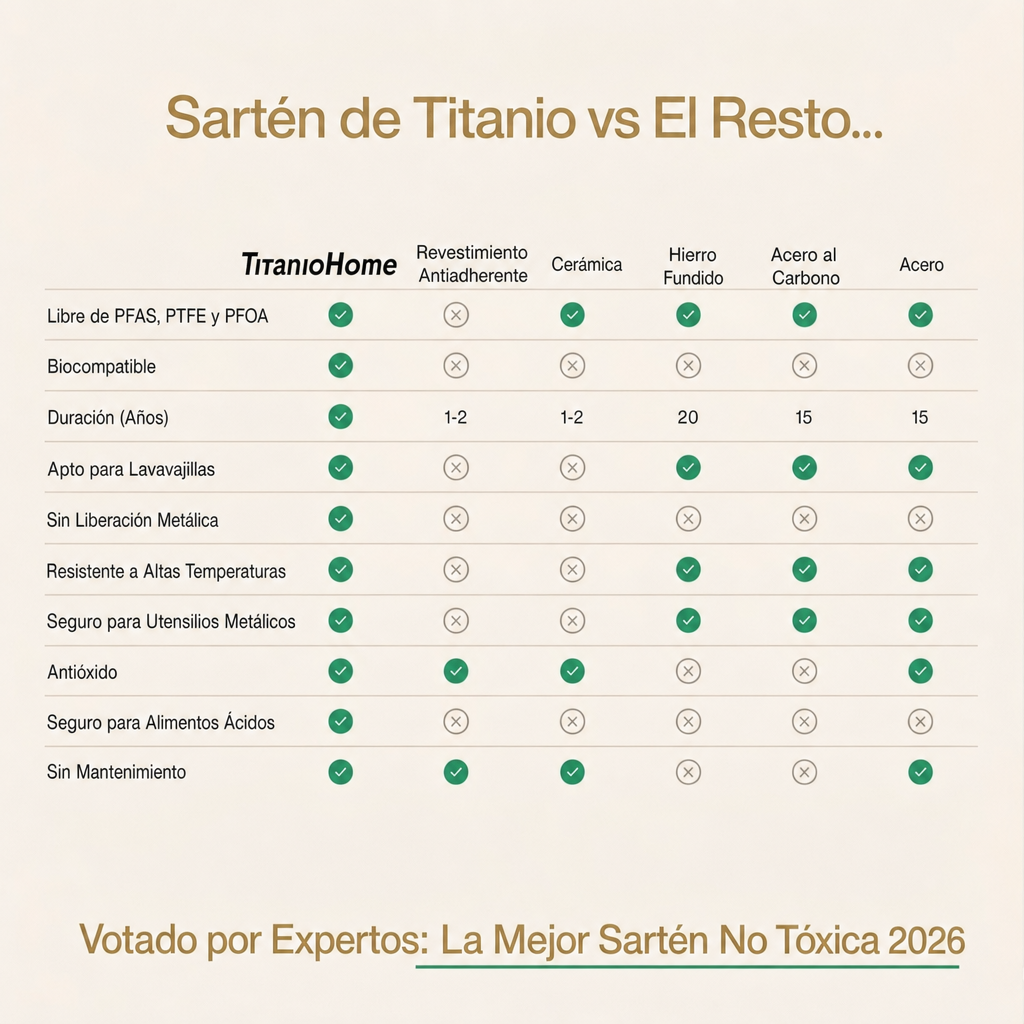 Set Trío de Sartenes Clásicas de Titanio Puro (10 Piezas)