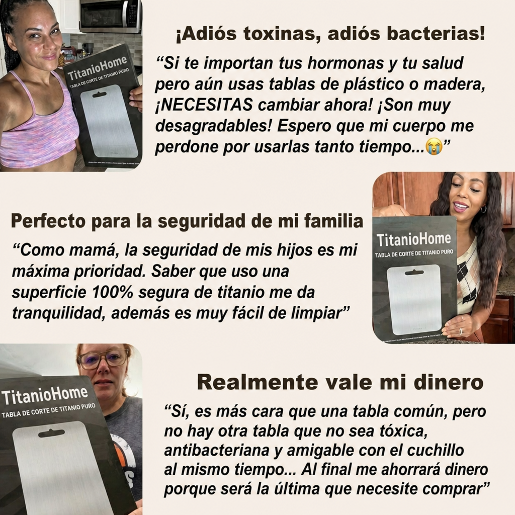 Tabla de Cortar Original TitanioHome® 100% Titanio Puro - V1