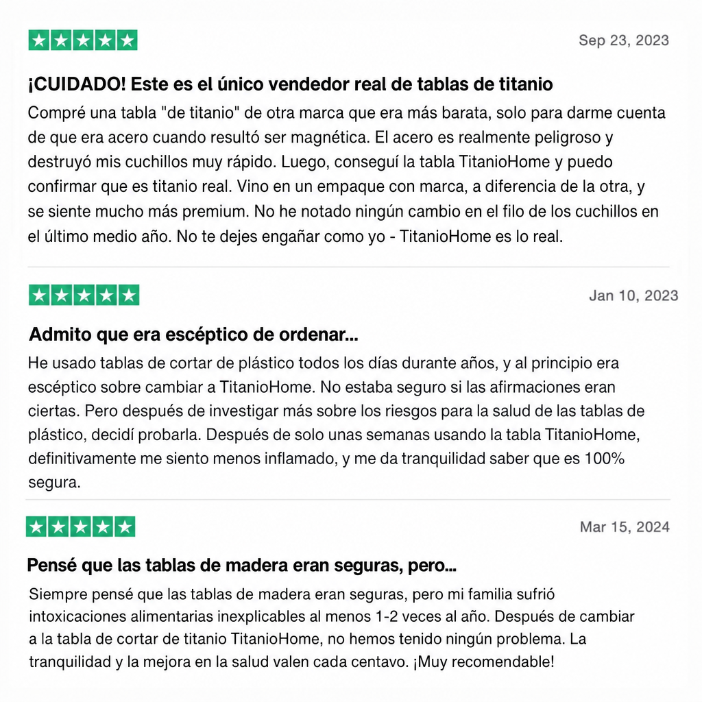 Tabla de Cortar Original TitanioHome® 100% Titanio Puro - V1