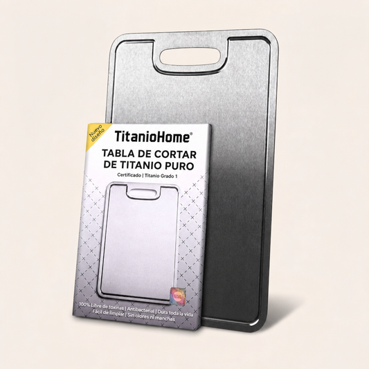 Tabla de Cortar de Titanio Puro Kaizen® Certificada - V2 Diseño Actualizado